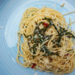 spaghetti z morskimi szparagami
